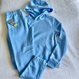 ID Ideology's Fleece Hoodie & Joggers Set NWT Women’s XS Light Blue